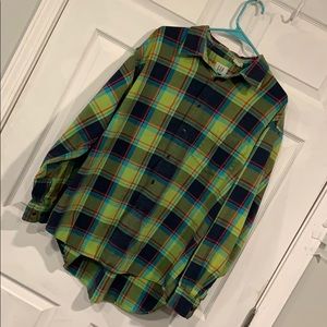 Green plaid flannel